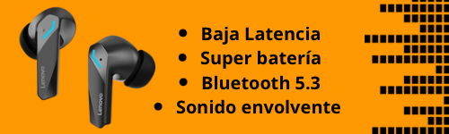 Características de los audifonos lenovo gm2 pro