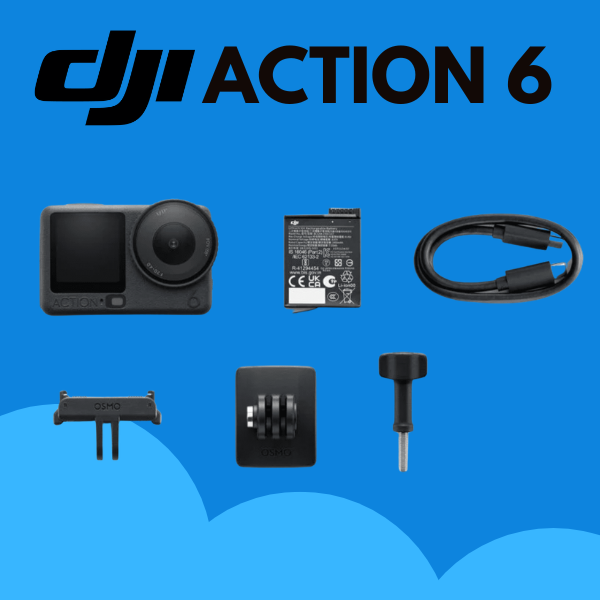 edicion estandar de una dji action 6 se muestra lo que incluye en la caja
