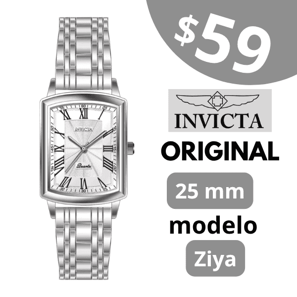 Invicta Ziya Mujer Plateado Rectangular